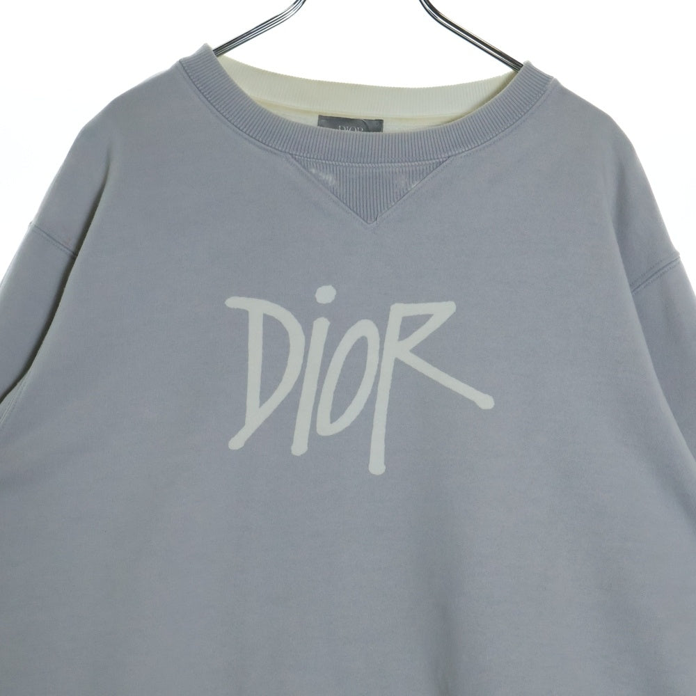 DIOR(ディオール) 20SS DIOR AND SHAWN ディオール&ショーン クルーネックロゴプリントトレーナー スウェット グレー 033J604B0531