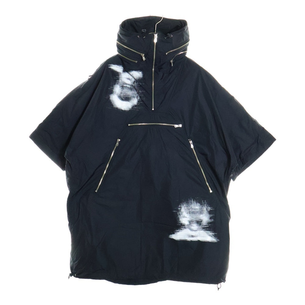 TAKAHIROMIYASHITA The SoloIst.(タカヒロミヤシタザソロイスト) 23SS accordion hood anorak jacket アコーディオンフーディ アノラック ナイロンジャケット sj.0013aSS23 ブラック