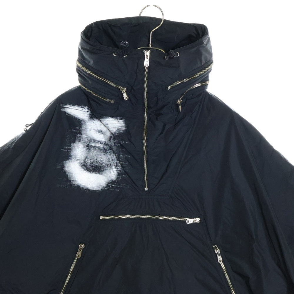 TAKAHIROMIYASHITA The SoloIst.(タカヒロミヤシタザソロイスト) 23SS accordion hood anorak jacket アコーディオンフーディ アノラック ナイロンジャケット sj.0013aSS23 ブラック