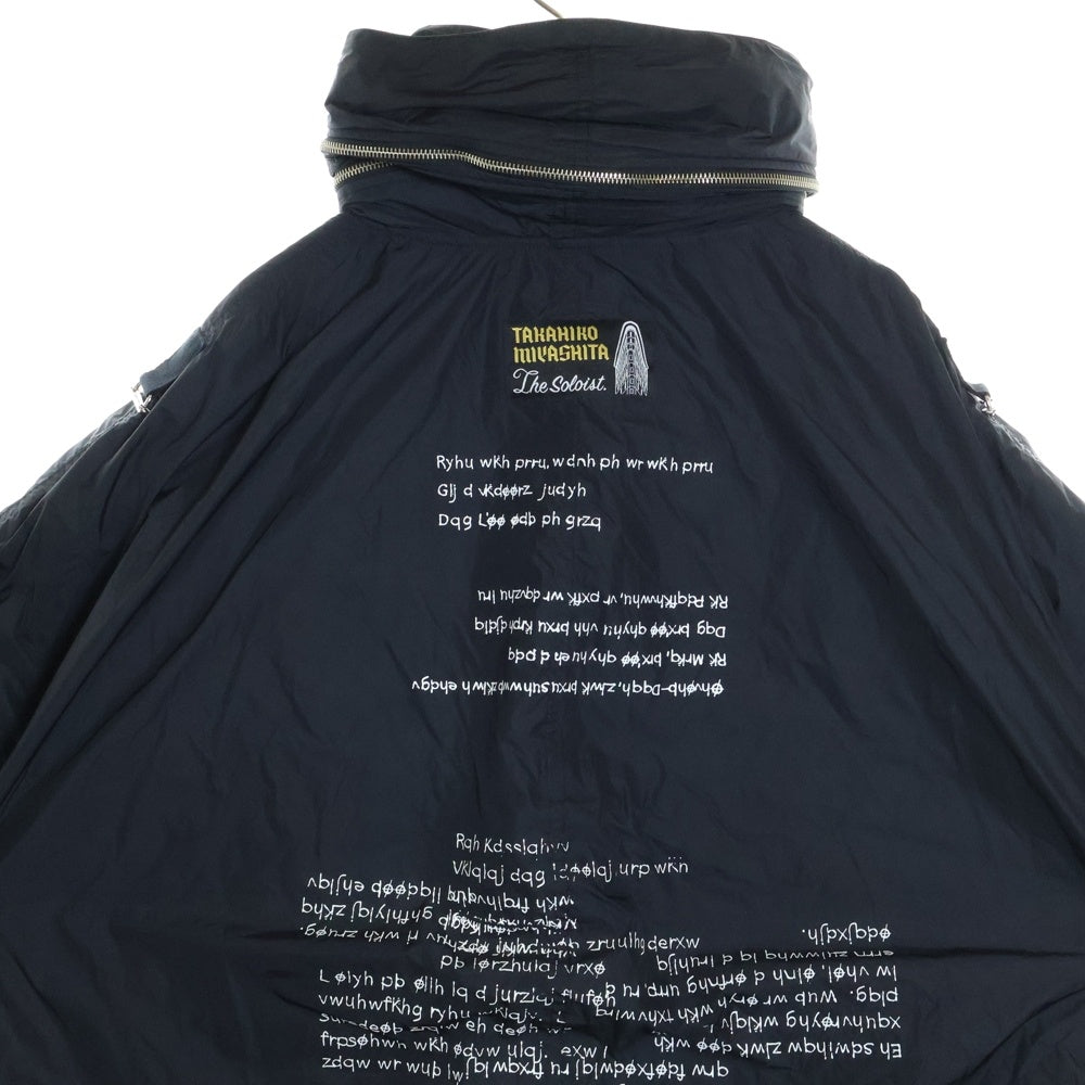 TAKAHIROMIYASHITA The SoloIst.(タカヒロミヤシタザソロイスト) 23SS accordion hood anorak jacket アコーディオンフーディ アノラック ナイロンジャケット sj.0013aSS23 ブラック