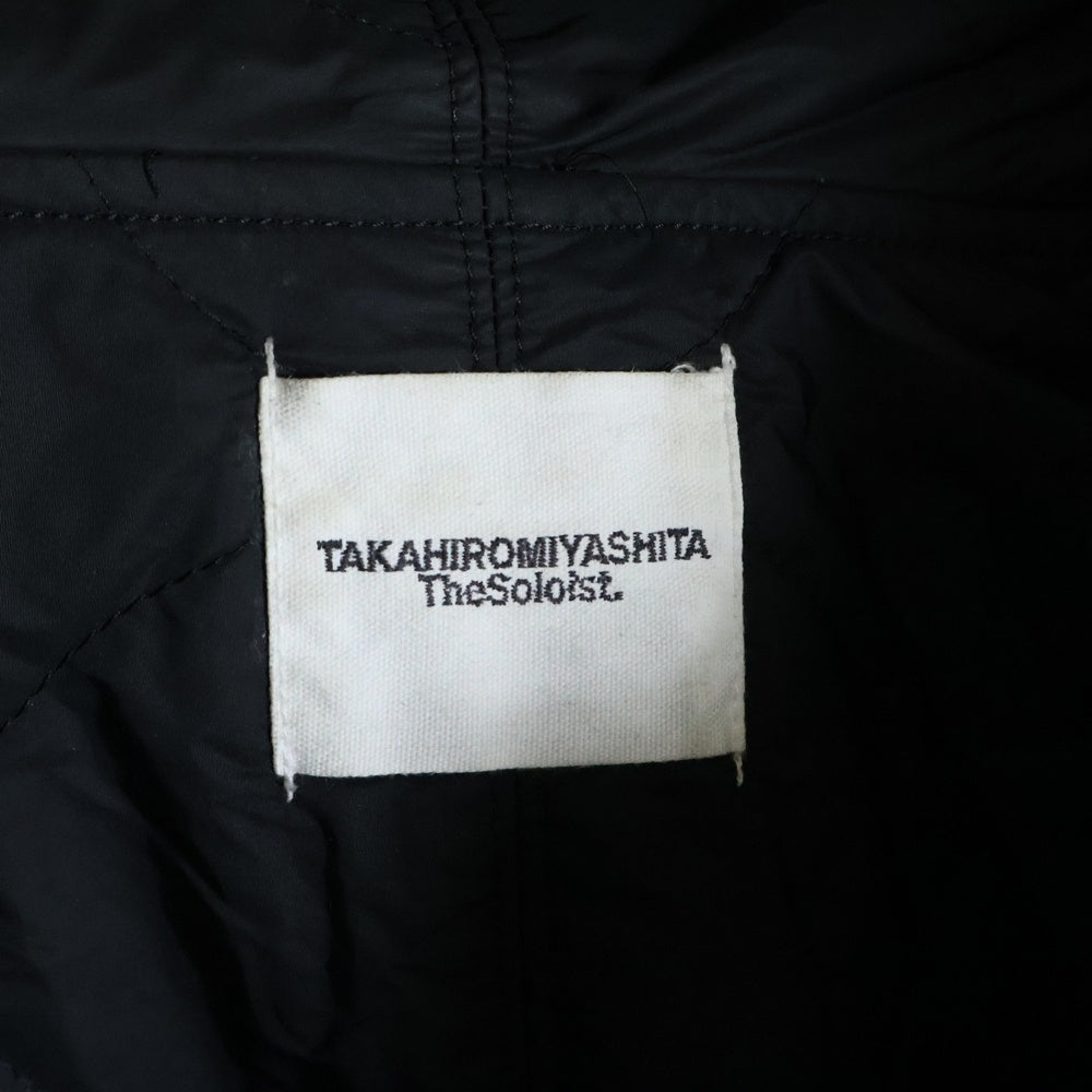 TAKAHIROMIYASHITA The SoloIst.(タカヒロミヤシタザソロイスト) 23SS accordion hood anorak jacket アコーディオンフーディ アノラック ナイロンジャケット sj.0013aSS23 ブラック