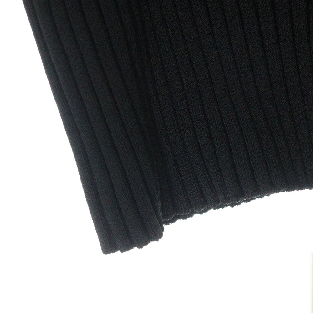 JACQUEMUS(ジャックムス) チャームロゴ クロップド丈 マイクロリブニットカーディガン ブラック レディース 213KN108-2190-990