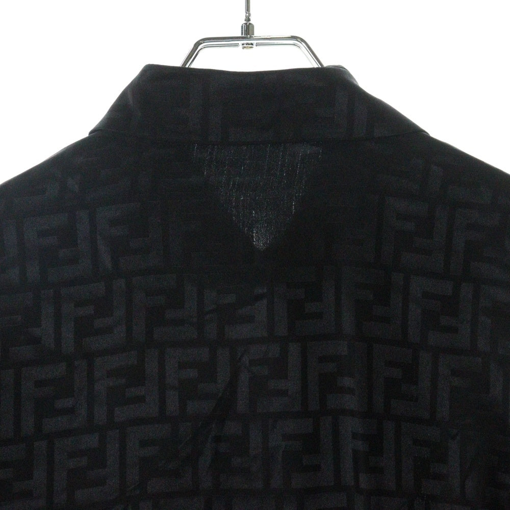 FENDI(フェンディ) クロップド丈 ズッカ柄 長袖シルクシャツ ブラック レディース FS7994 AJ0Z