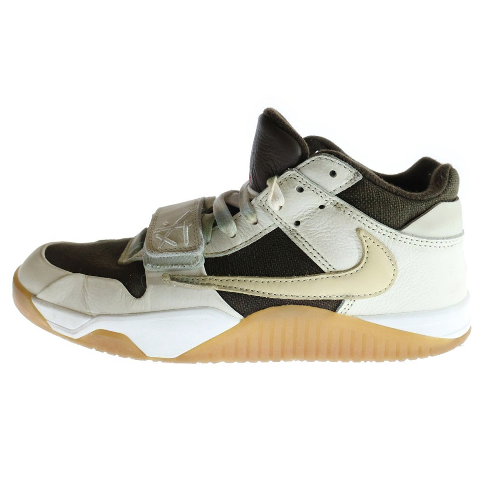NIKE(ナイキ) ×TRAVIS SCOTT JORDAN JUMPMAN JACK FZ8117-100 トラヴィススコット ジョーダン ジャンプマン ローカットスニーカー ホワイト/ブラウン US10/28cm