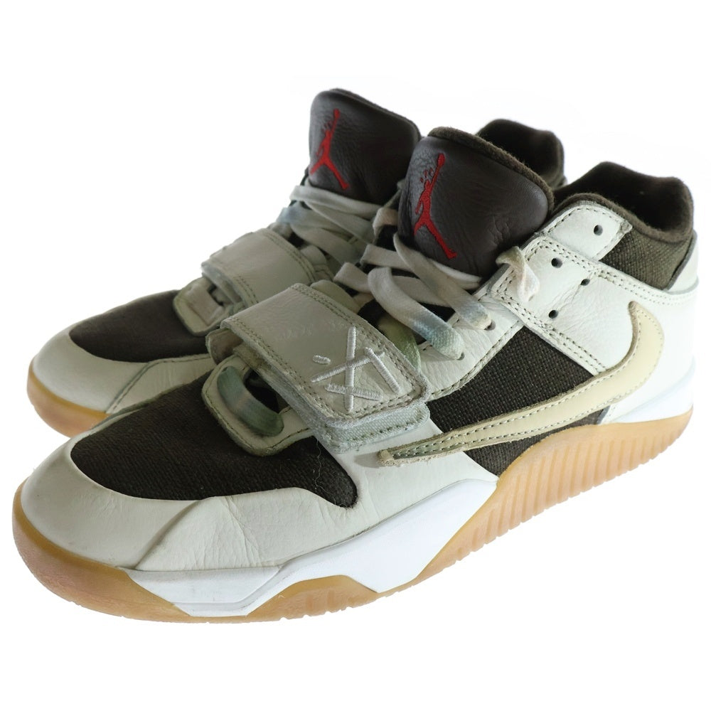 NIKE(ナイキ) ×TRAVIS SCOTT JORDAN JUMPMAN JACK FZ8117-100 トラヴィススコット ジョーダン ジャンプマン ローカットスニーカー ホワイト/ブラウン US10/28cm