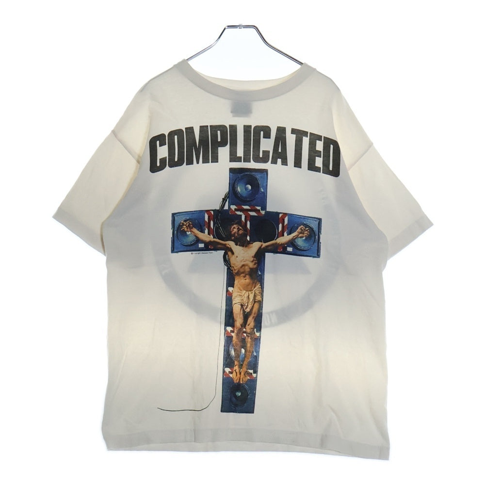 SAINT MICHAEL(セントマイケル) 23AW ×KAWAMURA KOSUKE KK/SS TEE 23AW 23AWCOMPLICATED カワムラ コウスケ コンプリート キリスト プリント ヴィンテージ加工 半袖Tシャツ SM-A23-0000-C18