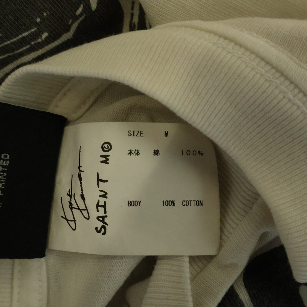 SAINT MICHAEL(セントマイケル) 23AW ×KAWAMURA KOSUKE KK/SS TEE 23AW 23AWCOMPLICATED カワムラ コウスケ コンプリート キリスト プリント ヴィンテージ加工 半袖Tシャツ SM-A23-0000-C18