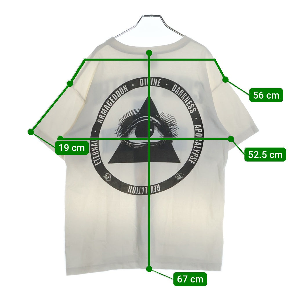SAINT MICHAEL(セントマイケル) 23AW ×KAWAMURA KOSUKE KK/SS TEE 23AW 23AWCOMPLICATED カワムラ コウスケ コンプリート キリスト プリント ヴィンテージ加工 半袖Tシャツ SM-A23-0000-C18