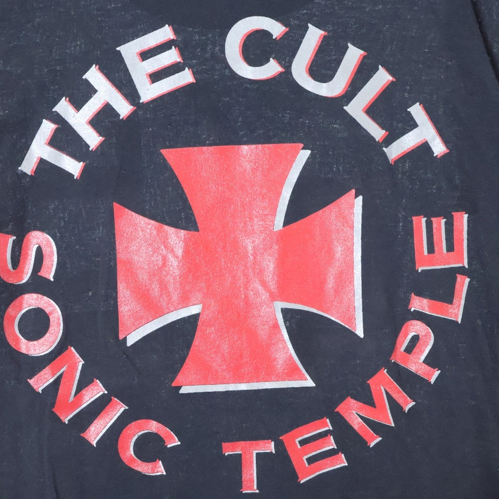 VINTAGE(ヴィンテージ) 80s THE CULT SONIC TEMPLE カルト ソニック 両面プリント Tシャツ 半袖カットソー ブラック
