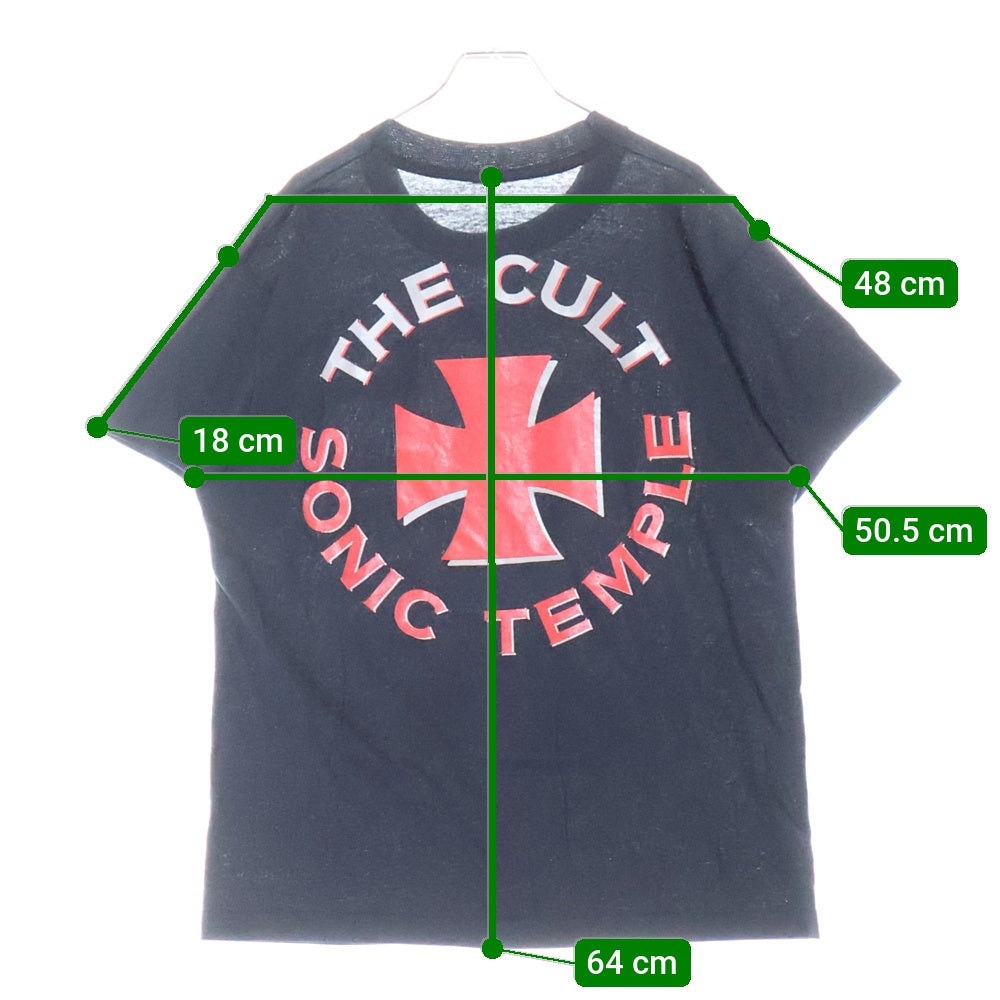 VINTAGE(ヴィンテージ) 80s THE CULT SONIC TEMPLE カルト ソニック 両面プリント Tシャツ 半袖カットソー ブラック