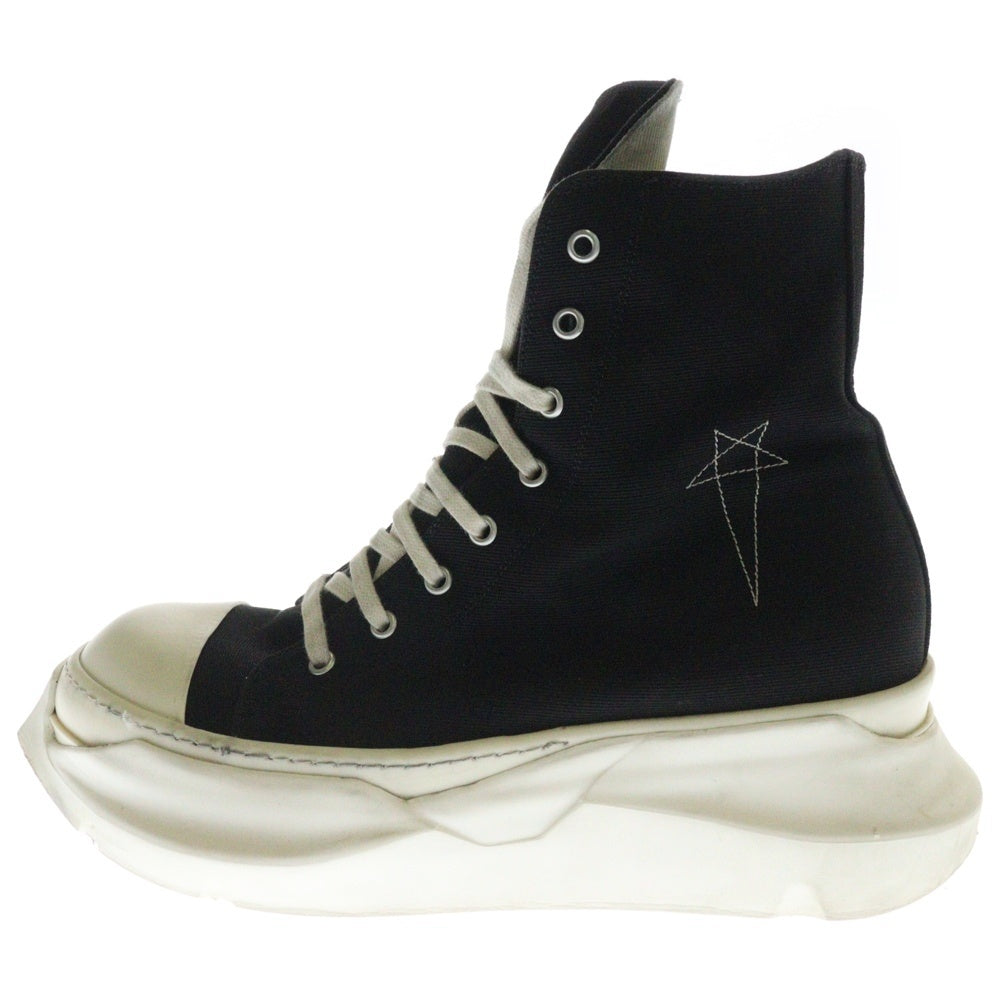 Rick Owens(リックオウエンス) DRKSHDW ABSTRACT アブストラクト キャンバス ハイカットスニーカーシューズ ブラック