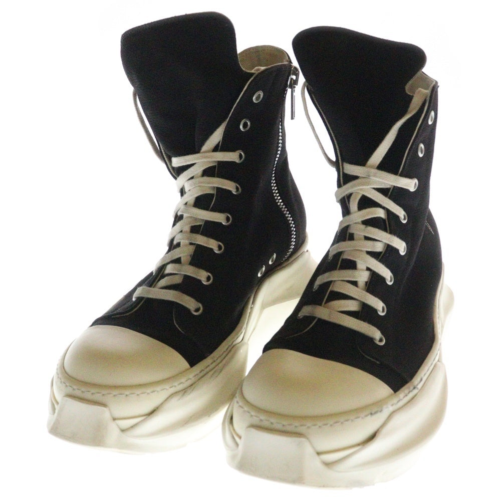 Rick Owens(リックオウエンス) DRKSHDW ABSTRACT アブストラクト キャンバス ハイカットスニーカーシューズ ブラック