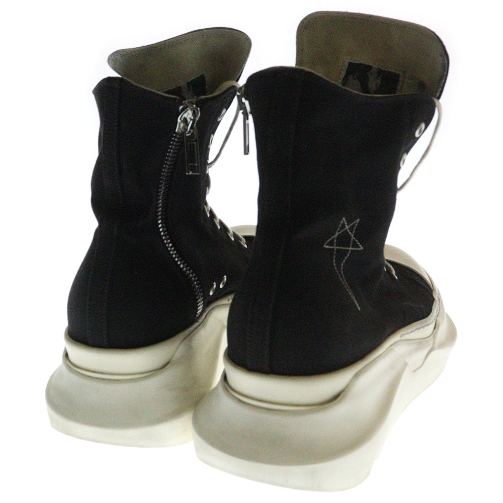 Rick Owens(リックオウエンス) DRKSHDW ABSTRACT アブストラクト キャンバス ハイカットスニーカーシューズ ブラック