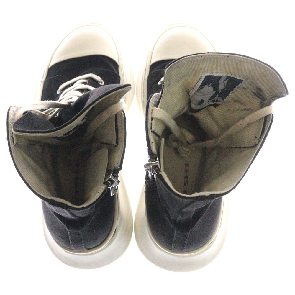 Rick Owens(リックオウエンス) DRKSHDW ABSTRACT アブストラクト キャンバス ハイカットスニーカーシューズ ブラック