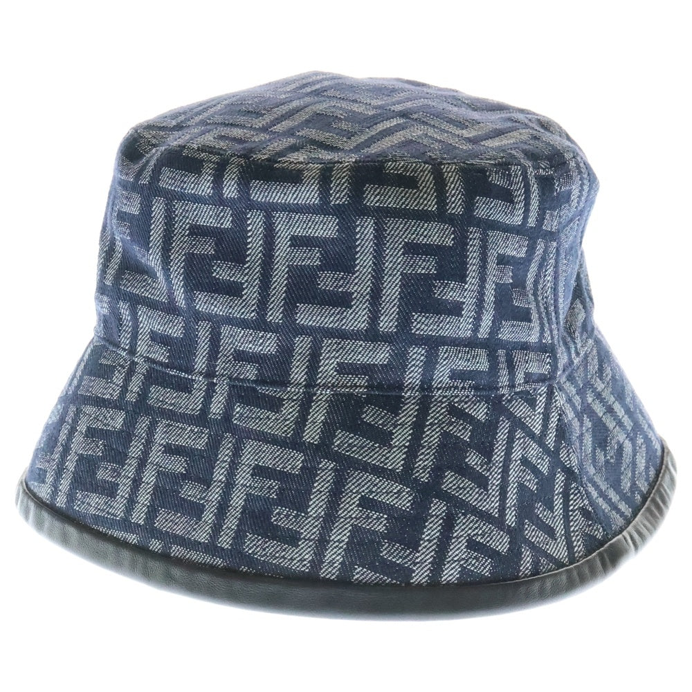 FENDI(フェンディ) FFロゴ バケットハット ブルー FXQ801 AN9H L