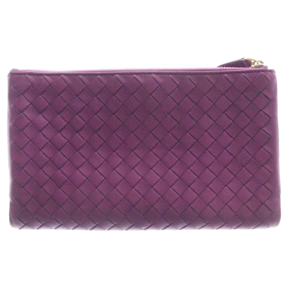 BOTTEGA VENETA(ボッテガヴェネタ) クラッチバッグ ウォレット ラムレザー 長財布 パープル