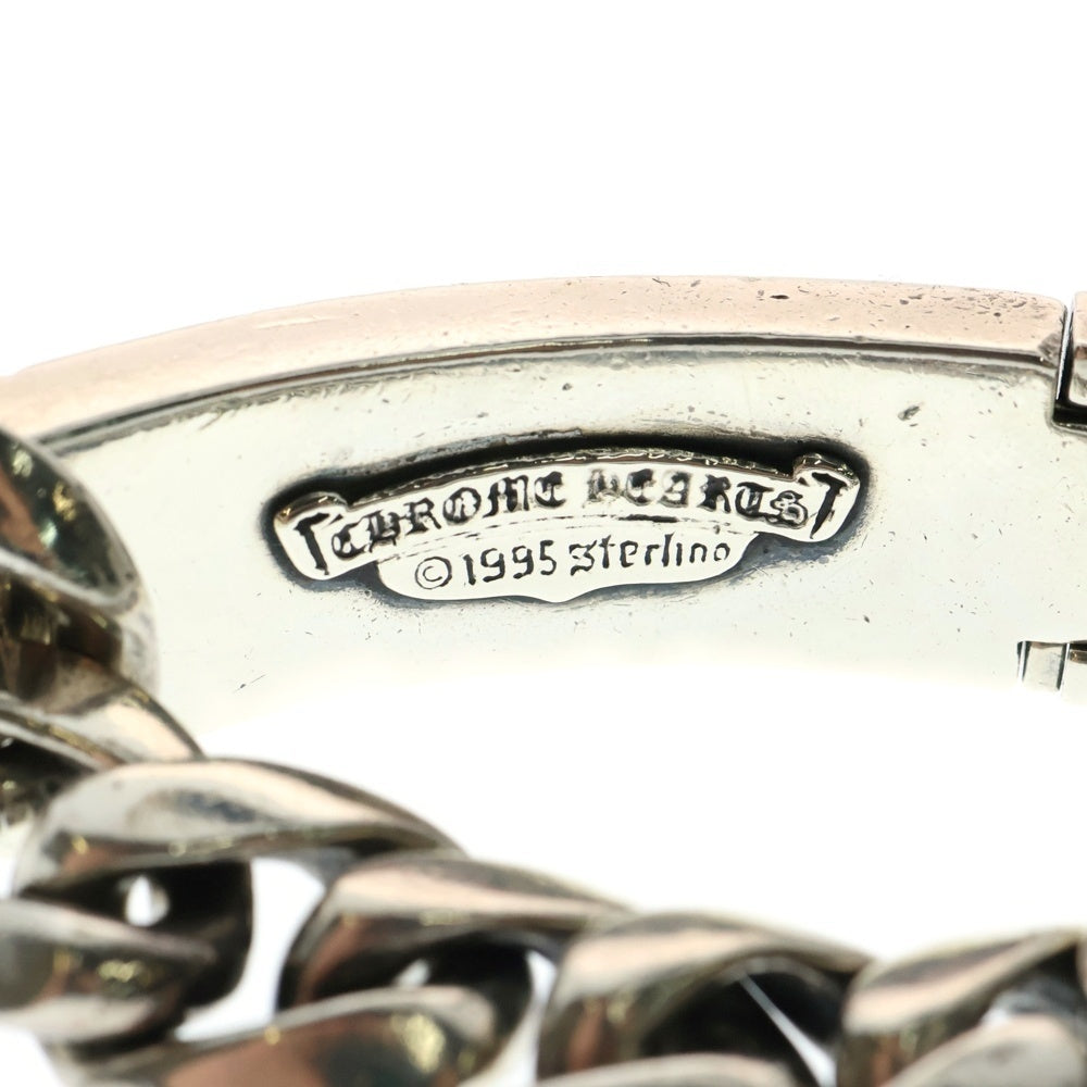 CHROME HEARTS(クロムハーツ) ID FLRL HEART/フローラルハートIDクラシックリンク シルバーブレスレット 11リンク シルバー