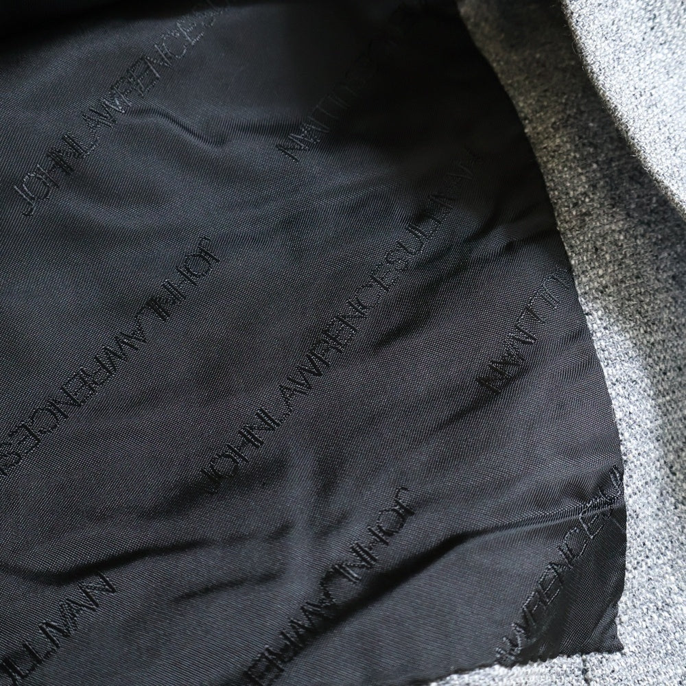 JOHN LAWRENCE SULLIVAN(ジョンローレンスサリバン) シルクウール クロップド 2B テーラードジャケット 1A008 12-03 グレー