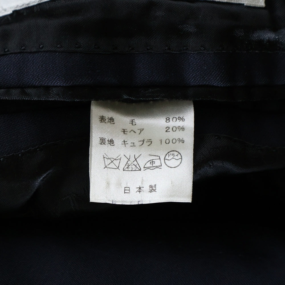 JOHN LAWRENCE SULLIVAN(ジョンローレンスサリバン) モヘアウール 真鍮ボタン スタンドカラー テーラードジャケット ネイビー