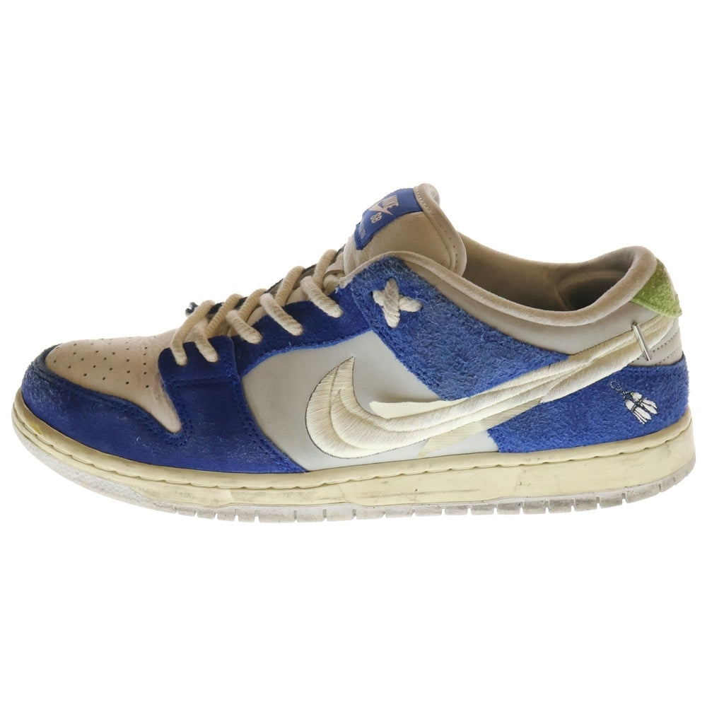 NIKE SB(ナイキエスビー) ×FLY STREETWEAR DUNK LOW GARDENIA フライストリートウェアコラボ ダンク ガーデニア ローカットスニーカー ブルー/ホワイト US10.5/28.5cm DQ5130-400