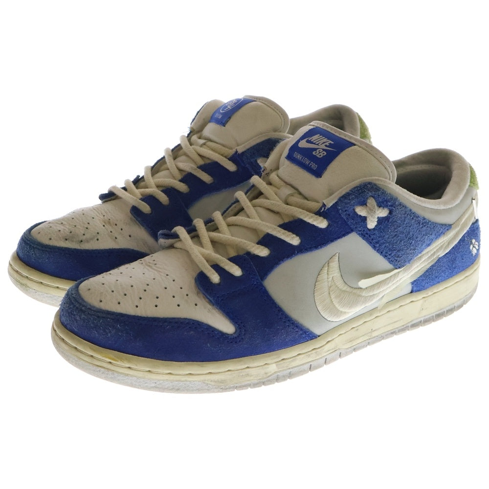 NIKE SB(ナイキエスビー) ×FLY STREETWEAR DUNK LOW GARDENIA フライストリートウェアコラボ ダンク ガーデニア ローカットスニーカー ブルー/ホワイト US10.5/28.5cm DQ5130-400