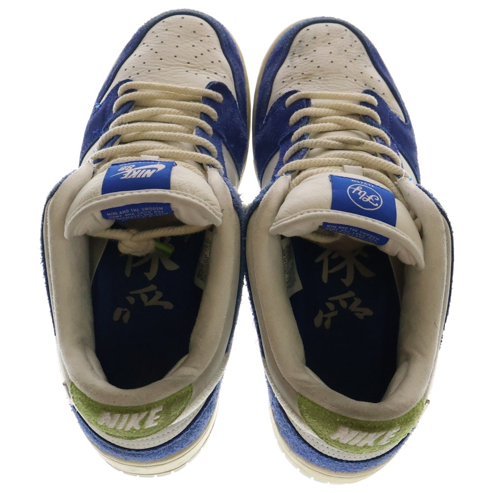 NIKE SB(ナイキエスビー) ×FLY STREETWEAR DUNK LOW GARDENIA フライストリートウェアコラボ ダンク ガーデニア ローカットスニーカー ブルー/ホワイト US10.5/28.5cm DQ5130-400