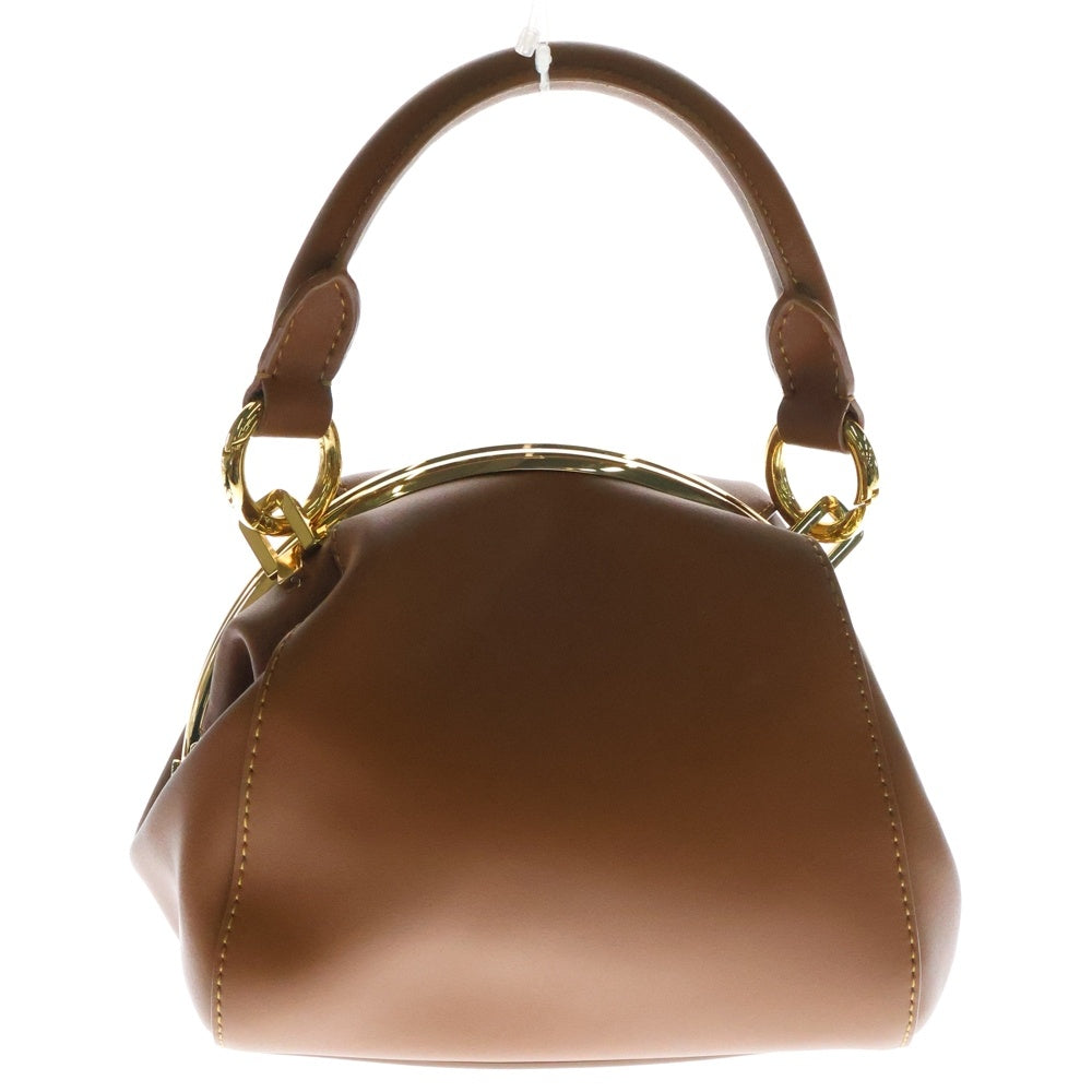Sacai(サカイ) Pursket Small Bag がま口 2WAYレザーショルダーバッグ ハンドバッグ ブラウン