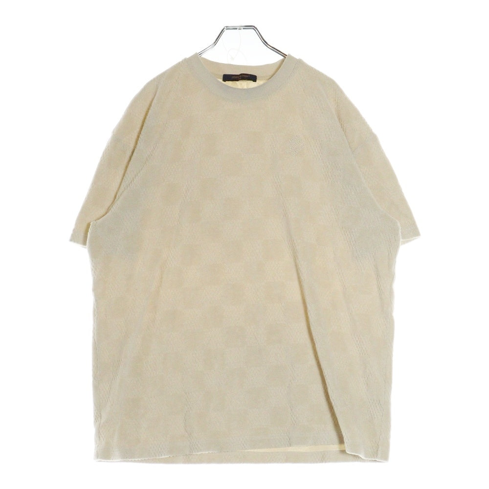 LOUIS VUITTON(ルイヴィトン) 25AW ダミエ パイル地 半袖Tシャツ カットソー アイボリー RM252MQ RVP HRY44W