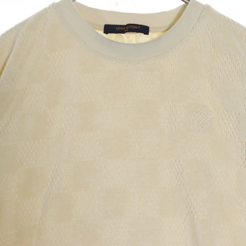 LOUIS VUITTON(ルイヴィトン) 25AW ダミエ パイル地 半袖Tシャツ カットソー アイボリー RM252MQ RVP HRY44W