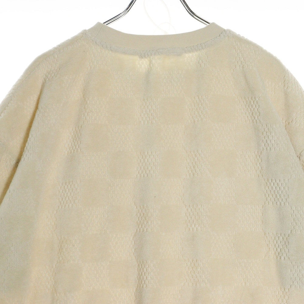 LOUIS VUITTON(ルイヴィトン) 25AW ダミエ パイル地 半袖Tシャツ カットソー アイボリー RM252MQ RVP HRY44W