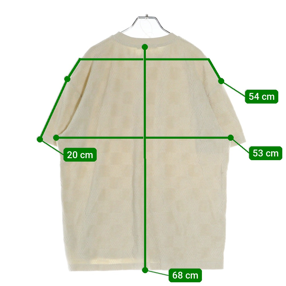 LOUIS VUITTON(ルイヴィトン) 25AW ダミエ パイル地 半袖Tシャツ カットソー アイボリー RM252MQ RVP HRY44W