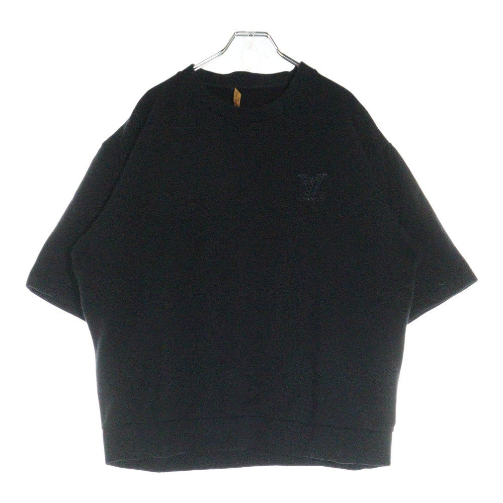 LOUIS VUITTON(ルイヴィトン) 25AW LVラインストーンロゴ 半袖Tシャツ カットソー ブラック RM252ME RWC HTY42W