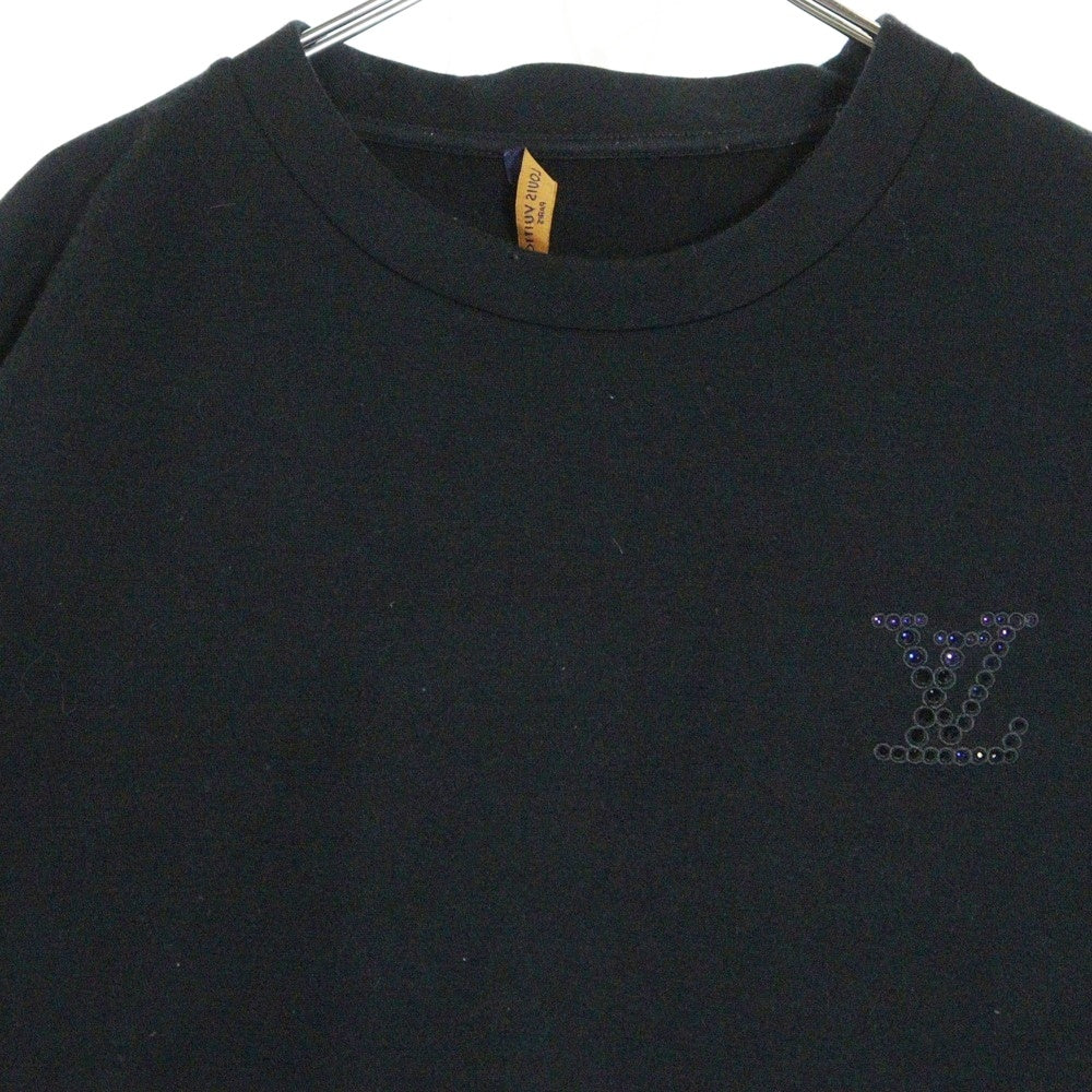 LOUIS VUITTON(ルイヴィトン) 25AW LVラインストーンロゴ 半袖Tシャツ カットソー ブラック RM252ME RWC HTY42W