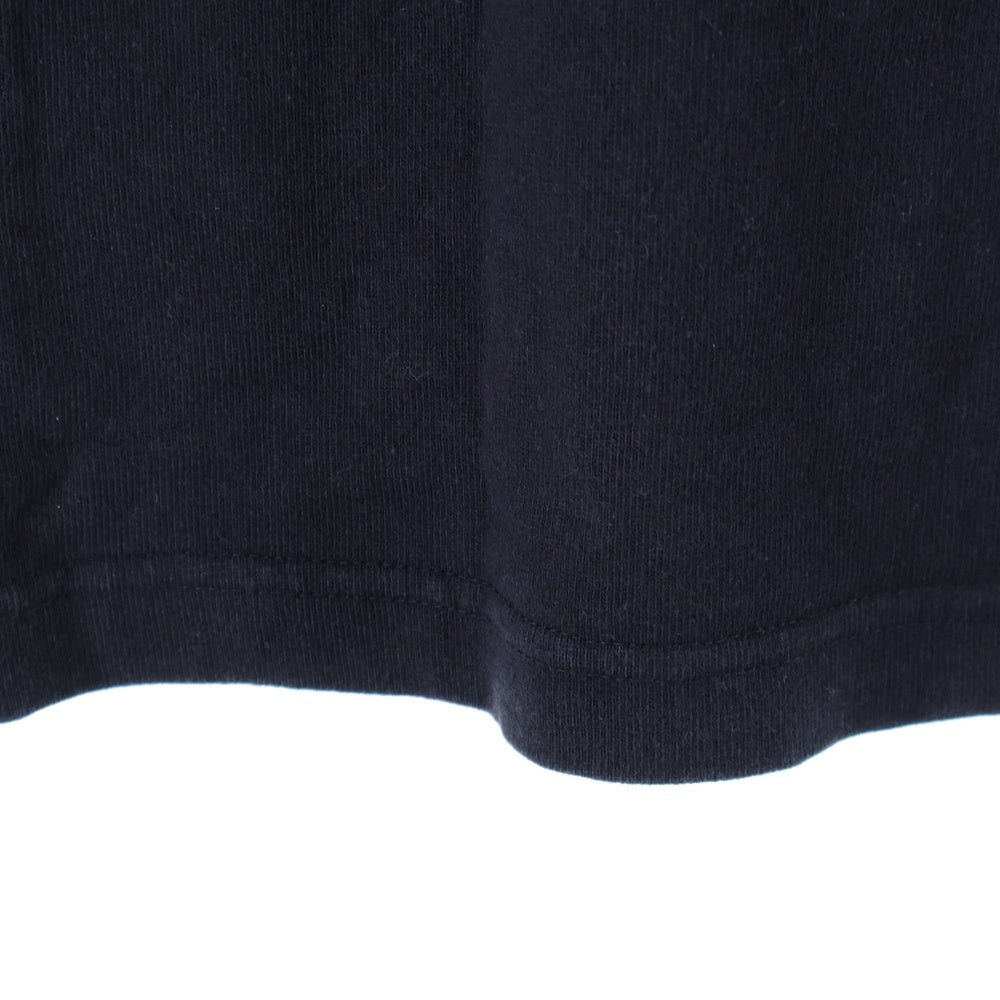 THE NORTH FACE(ザノースフェイス) Nuptse Cotton Tee NT82135 ロゴ刺繍 クルーネック ロングスリーブ ヌプシ コットン 長袖Tシャツ カットソー ブラック