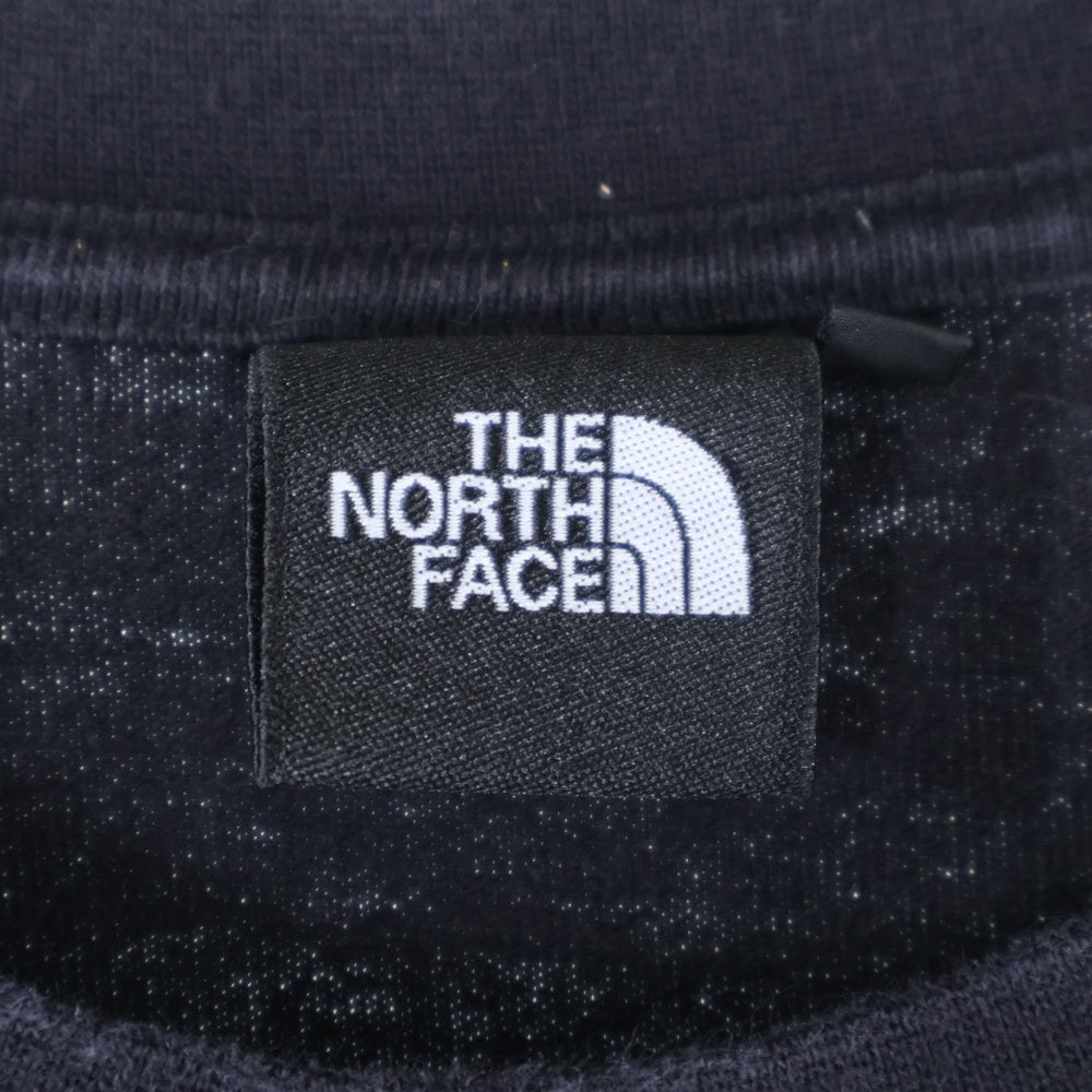 THE NORTH FACE(ザノースフェイス) Nuptse Cotton Tee NT82135 ロゴ刺繍 クルーネック ロングスリーブ ヌプシ コットン 長袖Tシャツ カットソー ブラック