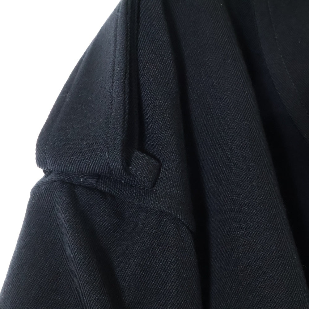 Yohji Yamamoto POUR HOMME(ヨウジヤマモト プールオム) 23AW ARMY GABARDINE TRENCH COAT HJ-C09-120 アーミーギャバジン トレンチロングコート ブラック