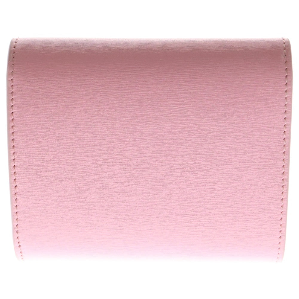 CELINE(セリーヌ) トリオンフ スモールフラップ ウォレット ピンク シャイニーカーフスキン