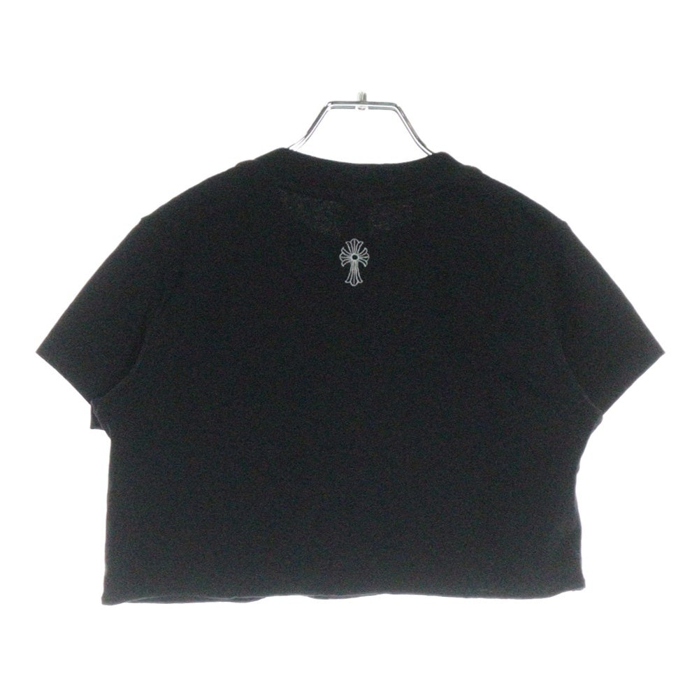 CHROME HEARTS(クロムハーツ) Y NOT 英字スモールCHクロス刺繍ショート丈半袖Tシャツ レディース ブラック