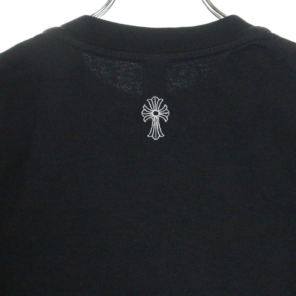 CHROME HEARTS(クロムハーツ) Y NOT 英字スモールCHクロス刺繍ショート丈半袖Tシャツ レディース ブラック