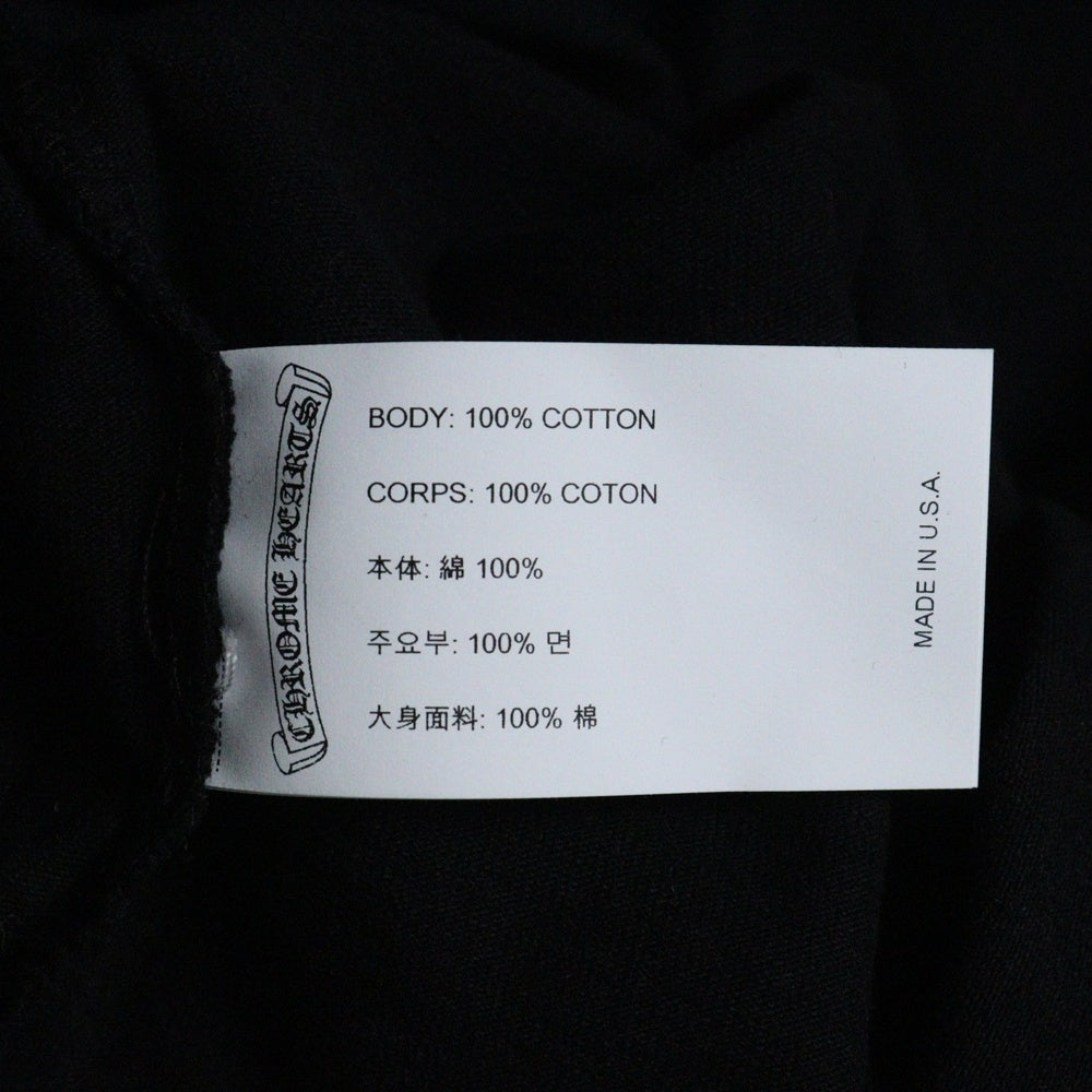 CHROME HEARTS(クロムハーツ) Y NOT 英字スモールCHクロス刺繍ショート丈半袖Tシャツ レディース ブラック