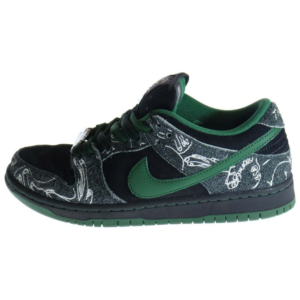 NIKE SB(ナイキエスビー) ×THERE SKATEBOARDS DUNK LOW PRO ANTHRACITE AND GORGE GREEN HF7743-001 SB ダンク ローカットスニーカー プロ アンスラサイト アンド ゴージグリーン