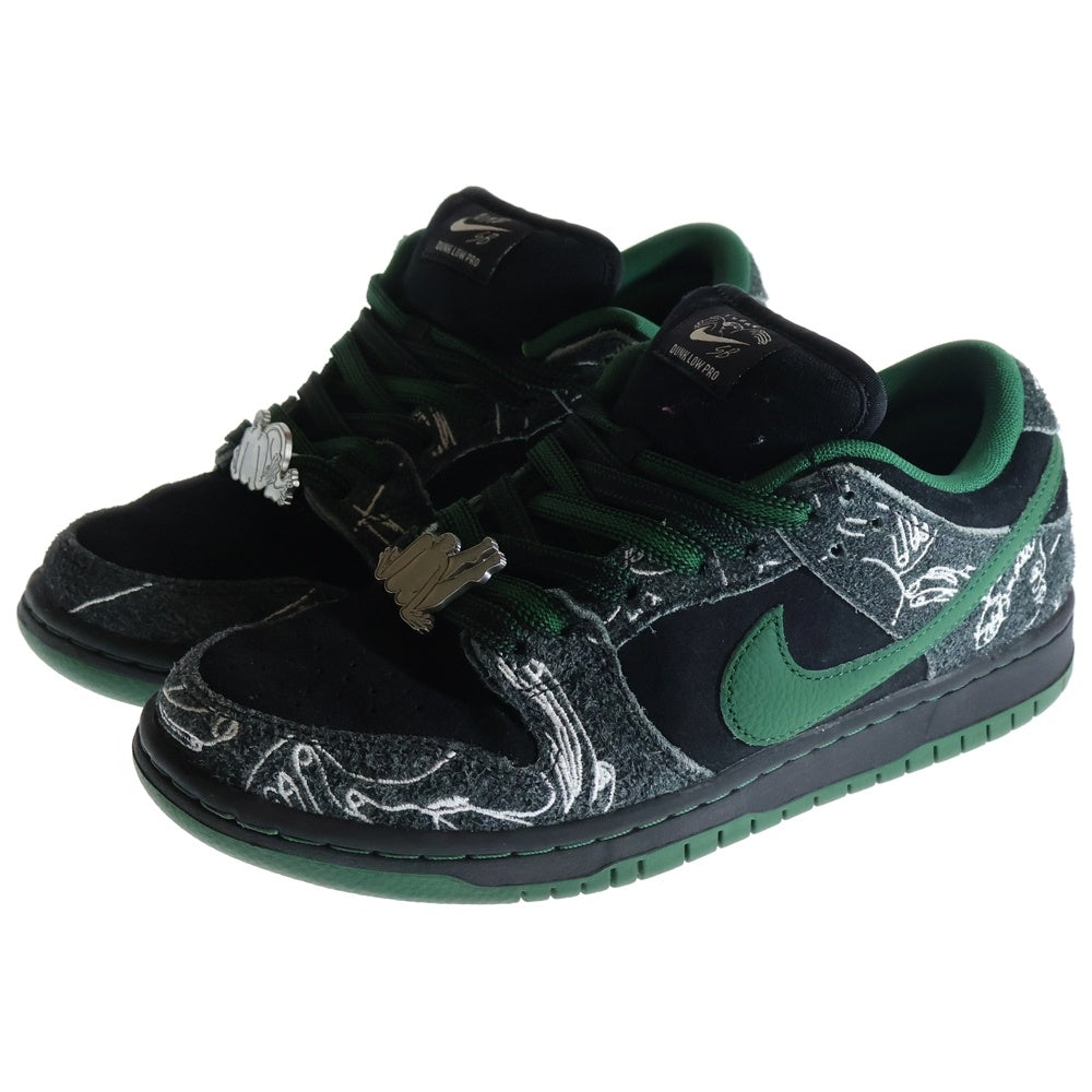 NIKE SB(ナイキエスビー) ×THERE SKATEBOARDS DUNK LOW PRO ANTHRACITE AND GORGE GREEN HF7743-001 SB ダンク ローカットスニーカー プロ アンスラサイト アンド ゴージグリーン