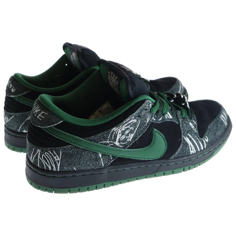 NIKE SB(ナイキエスビー) ×THERE SKATEBOARDS DUNK LOW PRO ANTHRACITE AND GORGE GREEN HF7743-001 SB ダンク ローカットスニーカー プロ アンスラサイト アンド ゴージグリーン