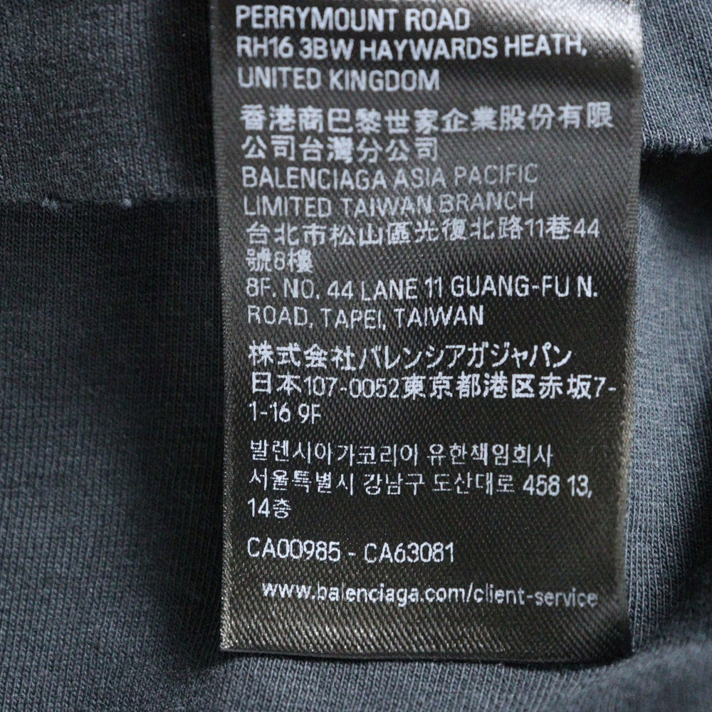 BALENCIAGA(バレンシアガ) 25SS セキュリティーテープロゴ 長袖Tシャツ ロンT カットソー ブラック 832432