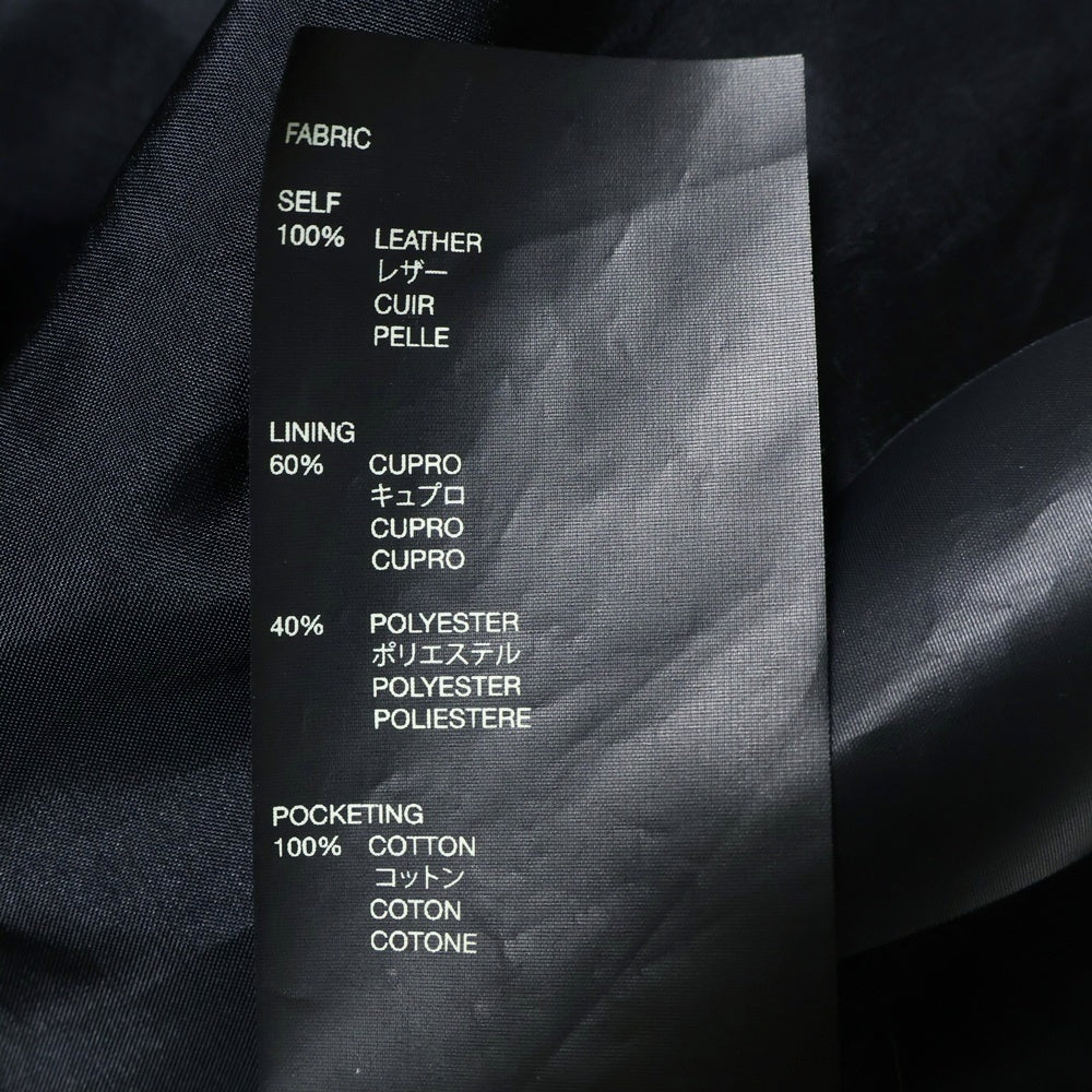FEAR OF GOD(フィアオブゴッド) Rider シングル ジップアップレザージャケット ライダースジャケット ブラック