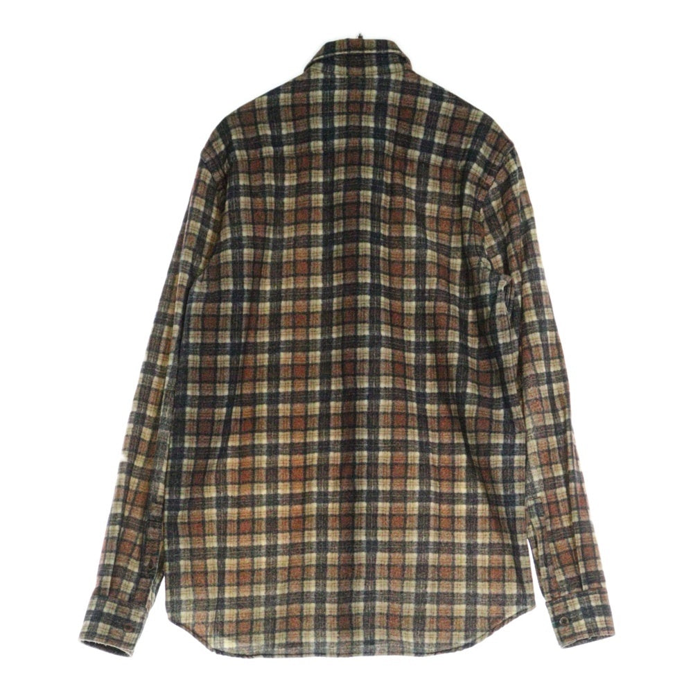 GIVENCHY(ジバンシィ) ウール チェック柄 長袖シャツ ブラウン