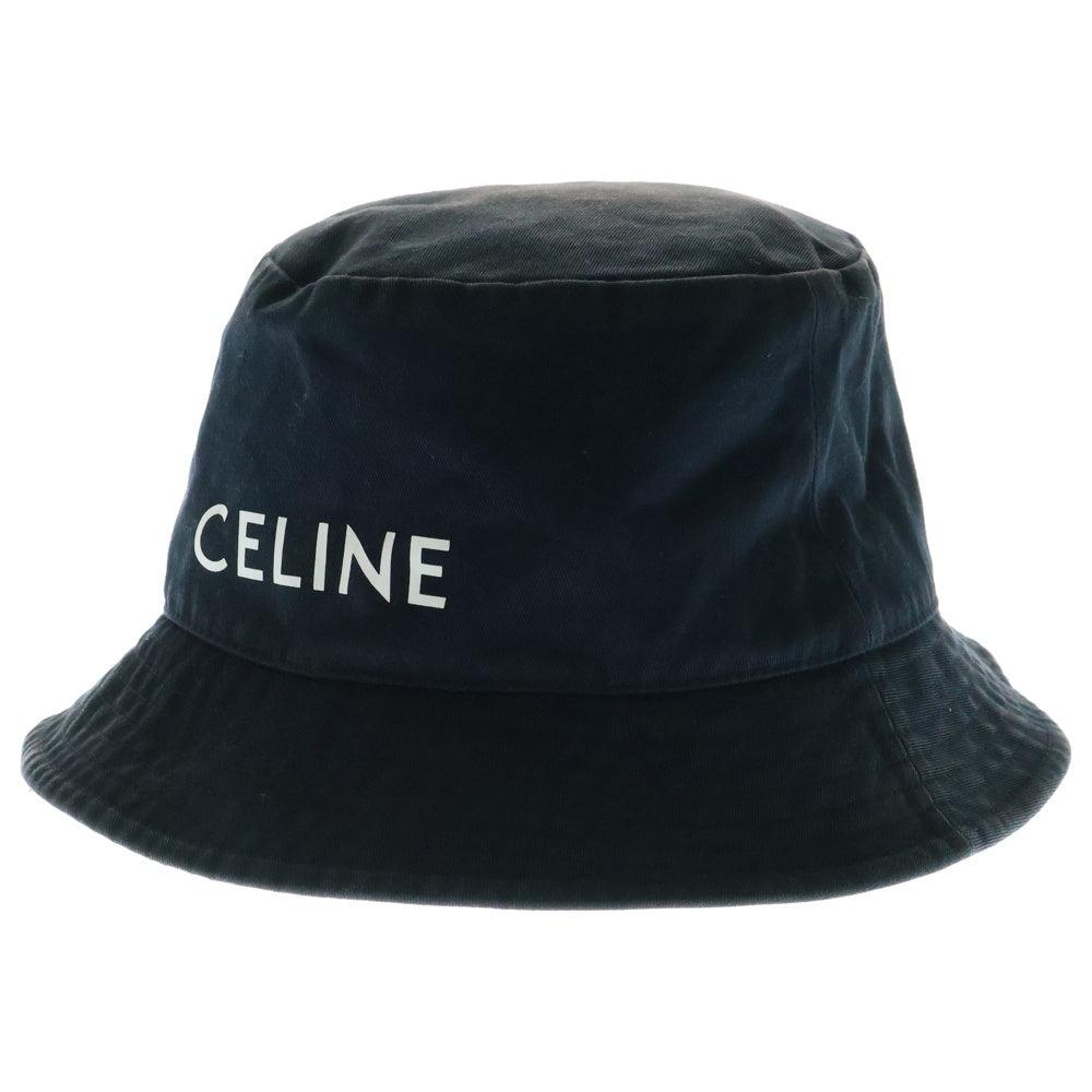 CELINE(セリーヌ) ロゴ刺繍 バケットハット 帽子 ブラック 2AU5B968P