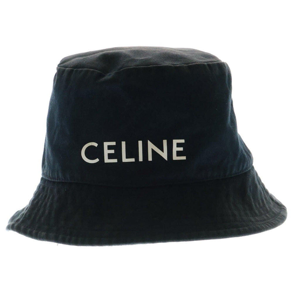 CELINE(セリーヌ) ロゴ刺繍 バケットハット 帽子 ブラック 2AU5B968P