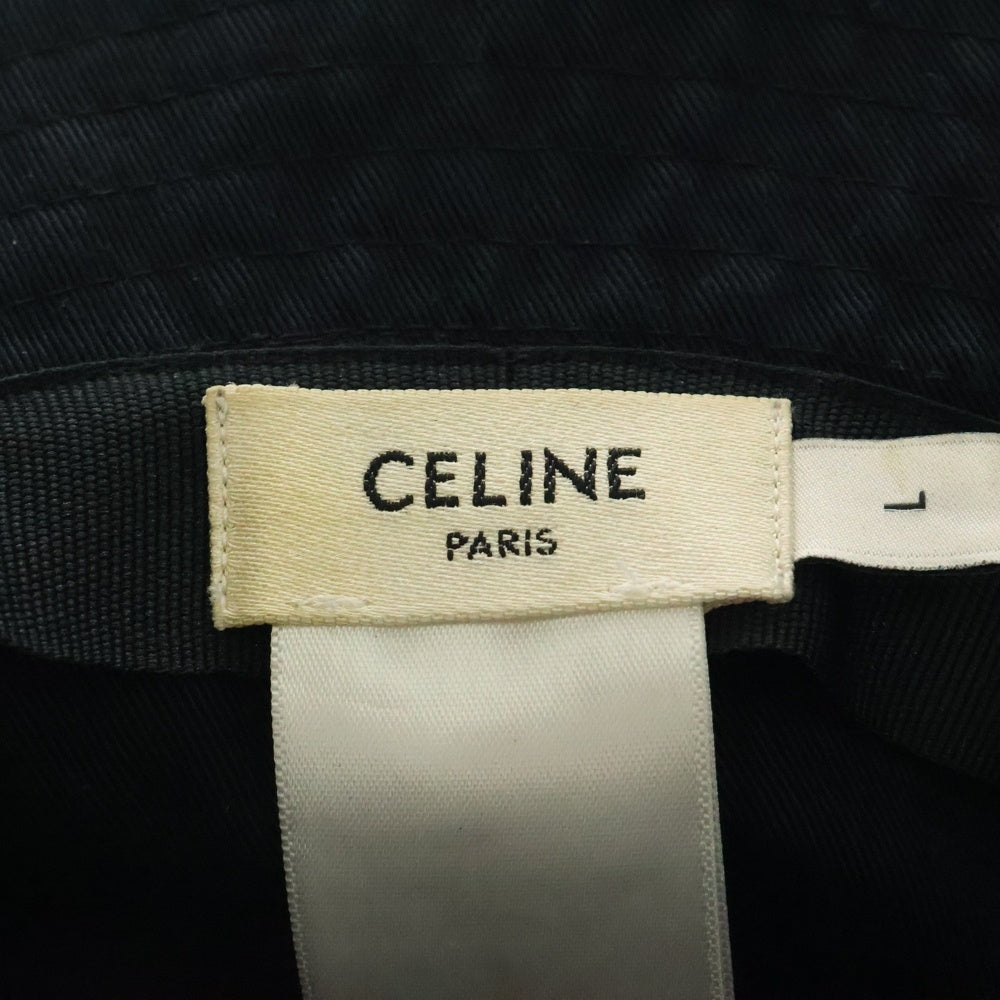 CELINE(セリーヌ) ロゴ刺繍 バケットハット 帽子 ブラック 2AU5B968P