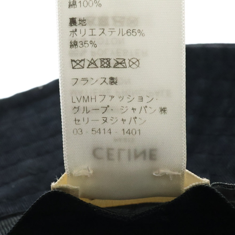 CELINE(セリーヌ) ロゴ刺繍 バケットハット 帽子 ブラック 2AU5B968P